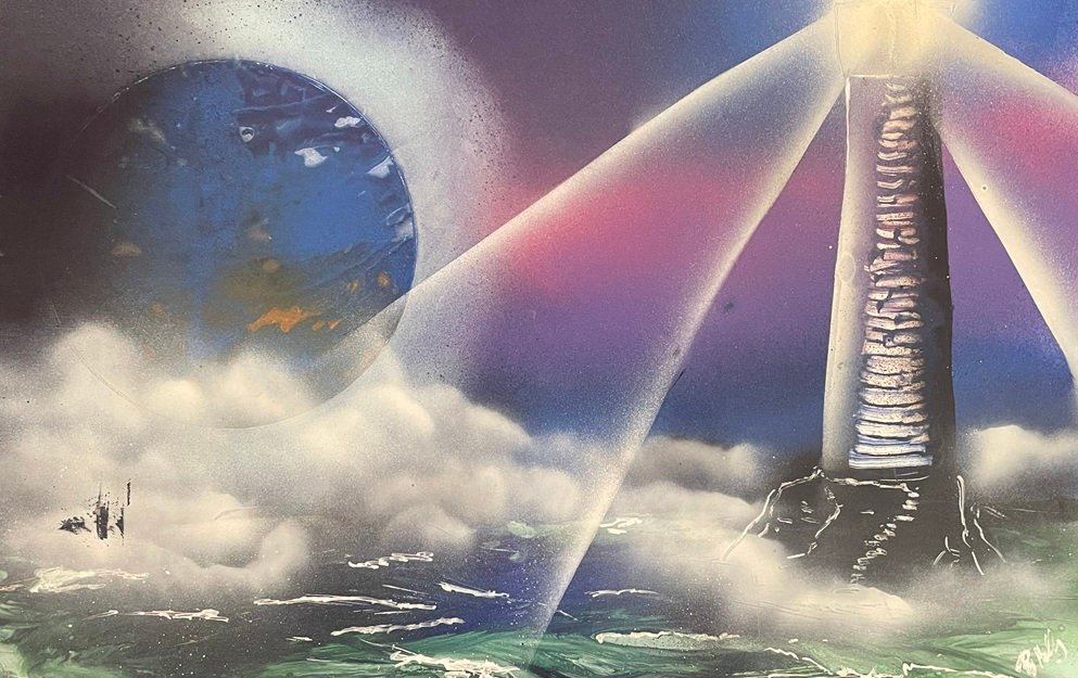 Lighthouse Planet Sea Fantasy Art