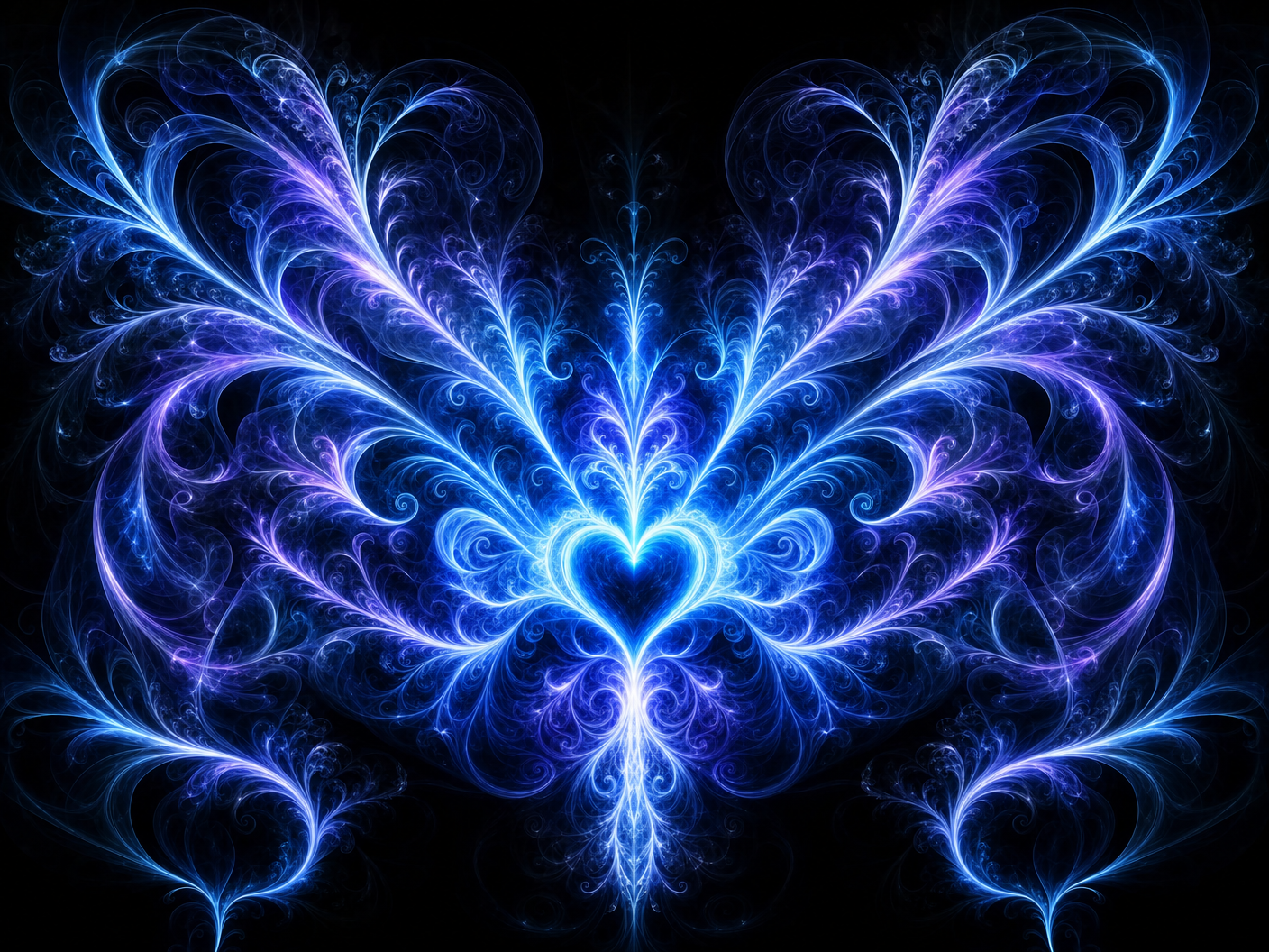 Blue Fractal Wings