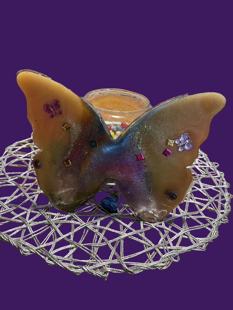 Jeweled Butterfly Votive
